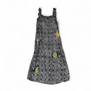 Vintage Batik-style Boho Midi Dress - Fits like a Small - Boho Hippie